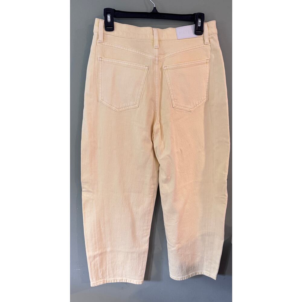 EVEREVE PISTOLA Denim Eli Pants Barrel Leg Jeans Soft Buttercup Yellow Size 28 - Picture 5 of 10